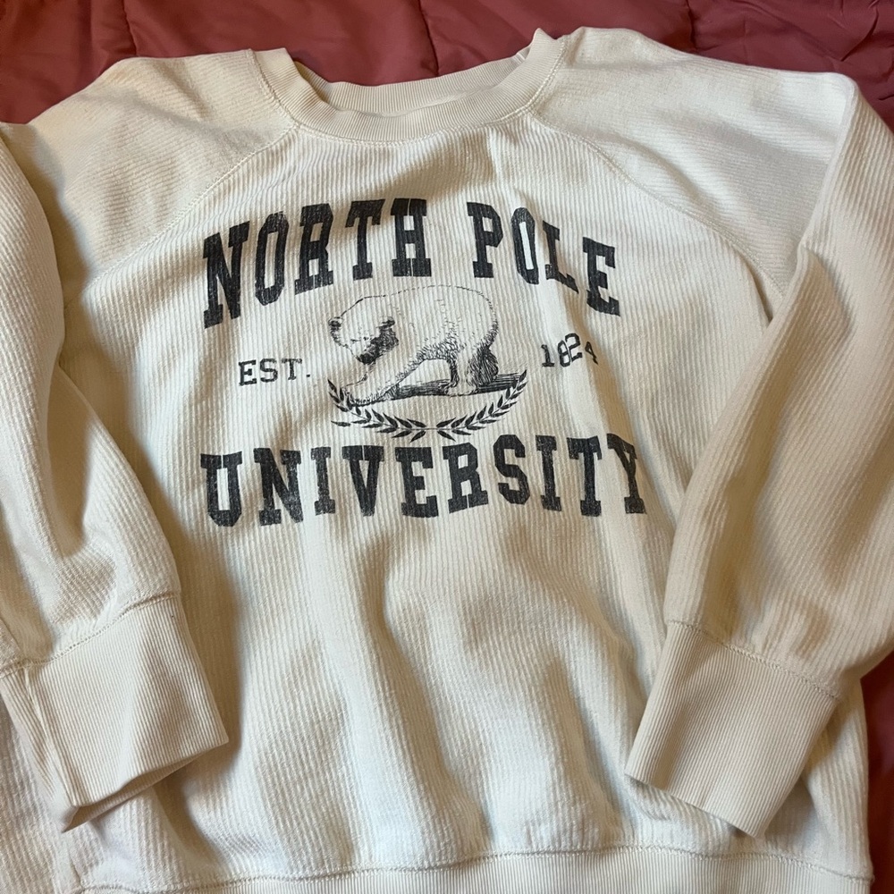 Cream North Pole University Sweatshirt